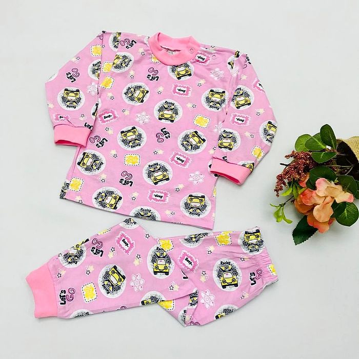 Пижама розовая для девочки от 1,5 до 4 лет
